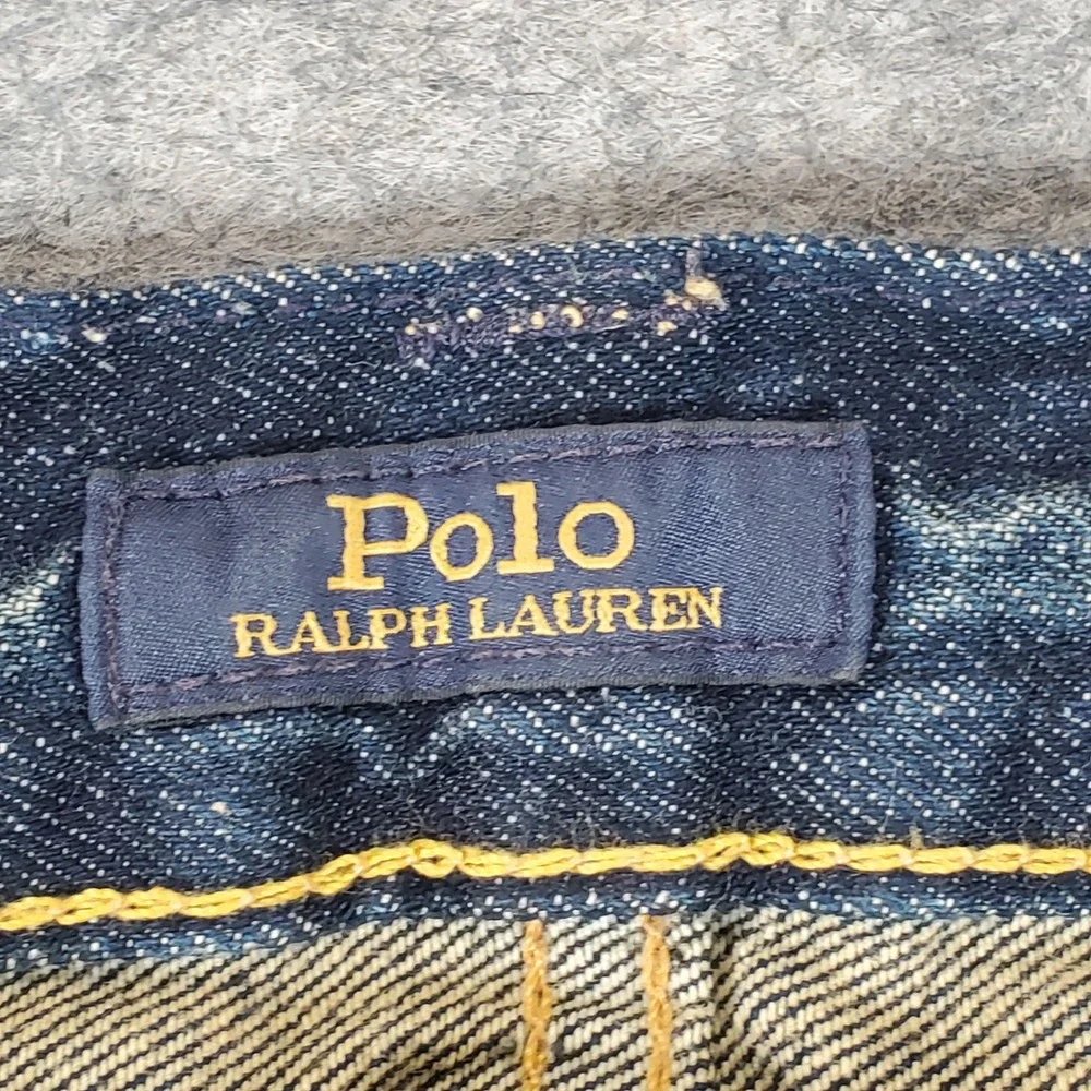 Polo Ralph Lauren Hampton Relaxed Straight Jeans Mens 33x30 Dark Wash Denim